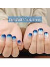 宇宙カラーのネイル/自爪育成