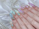 夏ネイル定番マーメイドネイル