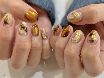 アイネイルズ 渋谷店(I nails)/【Karin.m】ミラーゴールド