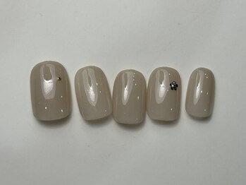 ネイルメゾン 天神店(NAIL MAISON)/シンプルくすみカラー花¥5000