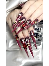 秋のボルドーネイル