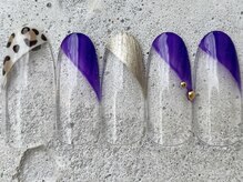 フリークネイル(FREAK Nail)/レオパフレンチパープル ¥8500