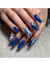 〈モデル価格〉　長さ出し10本【Gel-x】ワンカラーorラメグラ+アート2本～4本