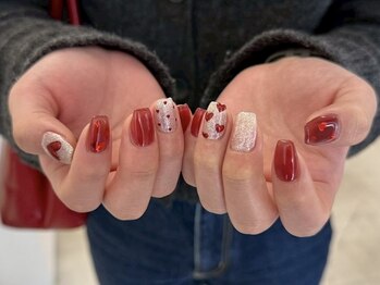 ラクエ(Laque)/ハートホロ 赤 バレンタイン