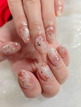 春ネイル　フラワー