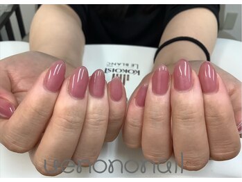 ウエノノネイル 上野(uenononail)/くすみピンクワンカラー