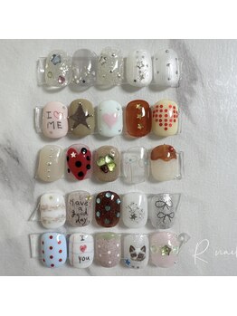 アールネイル 市川店(R nail)の写真/指先を可愛く♪sns流行ショートネイルが豊富！毎月更新です
