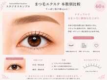 スタジオ スキンプロ(STUDIO SKINPRO)/本数別比較/エクステ60本☆彡