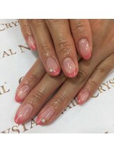 クリスタルネイル ゆめタウン博多店(CRYSTAL NAIL)/ピンクフレンチネイル
