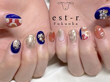 エストアール 博多口店(est-r.)/#和柄ネイル#成人式ネイル