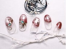 ボボカ(BOVOKA)/冬のマグネットイチゴネイル