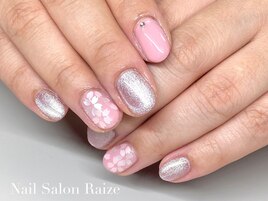 桜ネイル/マグネットネイル