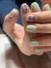 【ショートネイル専門】シンプルに個性を＊2本アート定額ネイル