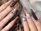 長さ出し持ち込みデザインネイル