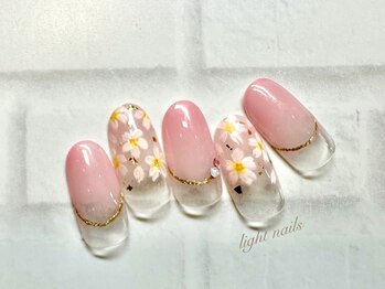 ライト ネイルズ ニシノミヤ(light nails NISHINOMIYA)/桜ネイル☆