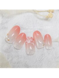 グラデーションと桜