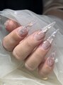 ワンフォアスマイル 北谷店(One for smile)&nbsp;長さだし(スカルプ)シェルを埋め込んだデザインスカルプ☆