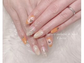 シェル×フラワーネイル