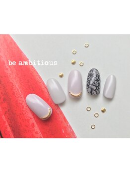 ネイルサロンアンドスクール ビーアンビシャス(be ambitious)/大人なフラワー♪