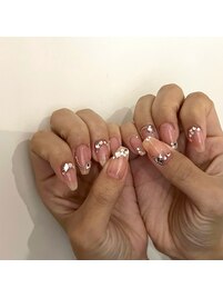 pink bijou nail