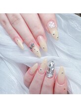 Mネイル/イエローグラデーション