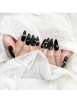 アン ジョーヌドラゴ/【自爪ネイル】ブラックネイル