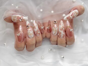 プティ アイビューティ 北浜店(peTiT eyebeauty)/フラワーネイル　春ネイル