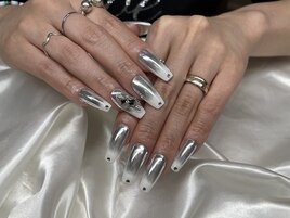 ミラーグラデーションネイル
