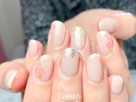 シンプルアートのseasonネイル