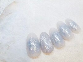 雪の結晶ネイル/冬ネイル