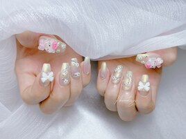 春っぽいお花ネイル