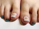 フラワーネイル　フットネイル