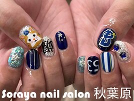 推し活＆野球ネイル
