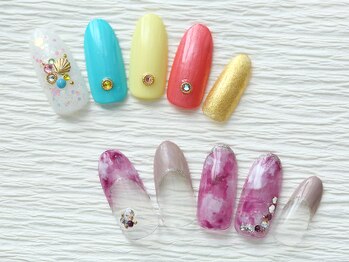 ネイルサロン マハロ 横浜四季の森フォレオ店(Nail Salon Mahalo)の写真/【定額プチプラコ-ス¥4700～】【デザインコ-ス¥6300～】ク-ポンでさらにお得に♪ご予算に合わせてセレクト!