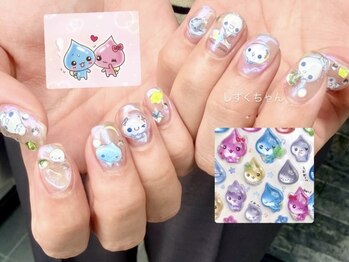 ぷくぷくシールネイル