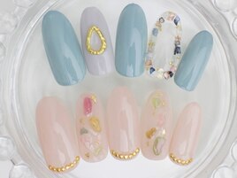 グレージュ天然石　ニュアンス