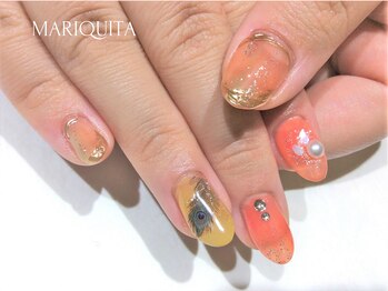 ネイルサロン マリキータ(MARIQUITA)/孔雀の羽/持ち込みOK/春ネイル