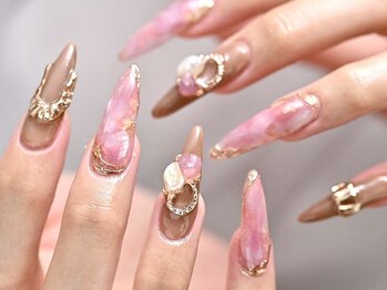 ネイルサロンラグジュアリー 梅田店(LUXURY)/ピンクニュアンス