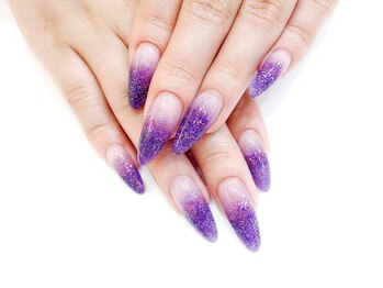 ネイルコレクション ベビーピンク(Baby Pink)/スカルプ☆ラメグラデ♪パープル