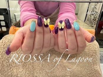 キラキラフレンチ×蝶々