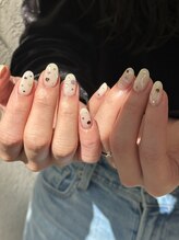 ネイルサロン リッチ ローズ(Nail salon Rich rose)/ストーン&ホワイト