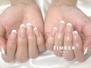 ティンバーネイルアンドアイラッシュ(Timber)/白フレンチ