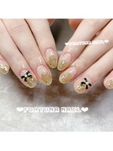 フォルトゥーナ 神田(Fortuna)/ミラー逆フレンチ/神田ネイル