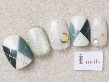 アイネイルズ 三宮店(I nails)/アーガイルネイル