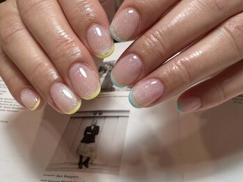 デューネイルスタジオ(dew nail studio)/パステルネオンフレンチ