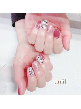 ツィード＆マグネットネイル