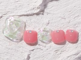 クリアベースおはなハート¥9000