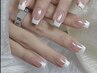 【チップ長さだし】フレンチネイル★