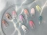 春夏カラーグラデーションorワンカラー＋ラメアート４本　¥4000
