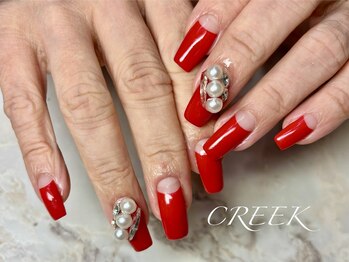 クリーク(CREEK)/赤逆フレンチビジュー